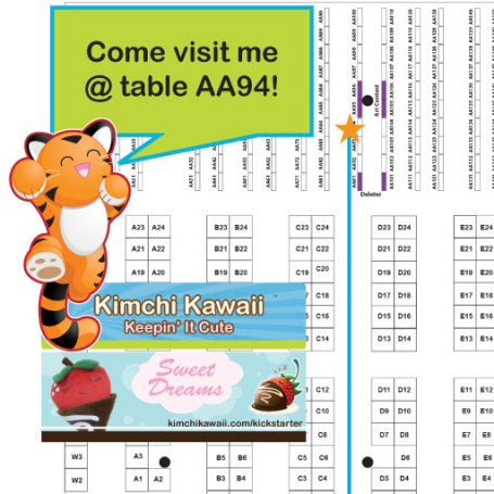 Map to my table AA94 at SacAnime summer 2014.