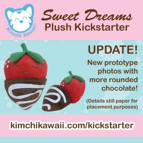 Sweet Dreams Plush Kickstarter strawberry prototype update.